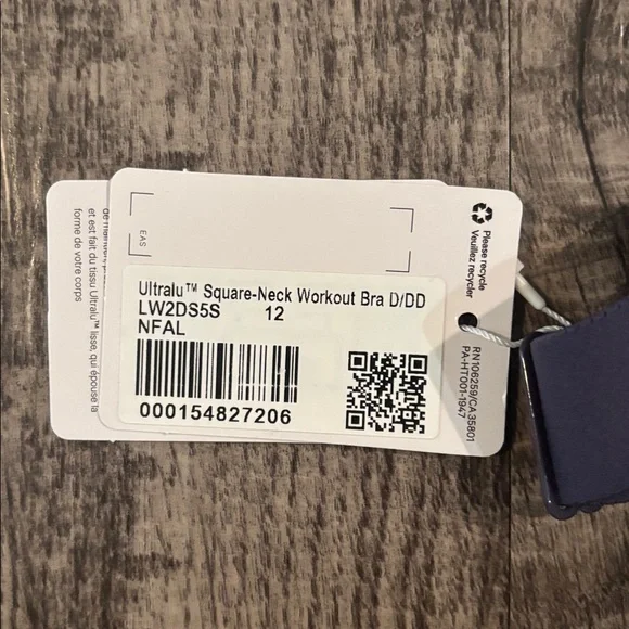 Lululemon Ultralu Square Neck Sports Bra D/DD - Purple - Size 12 - Picture 4 of 4